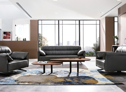 Moderne Designer Sofagarnitur Couch Polster Set Luxus Leder Sofas Couchen 3+1+1